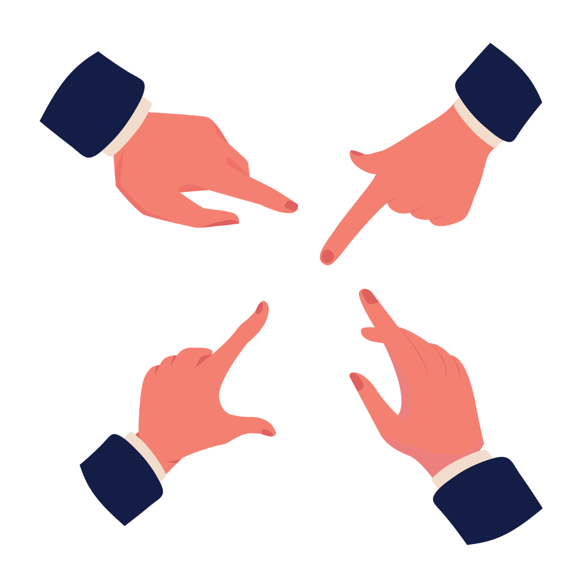 Pointing Hand Vector Template