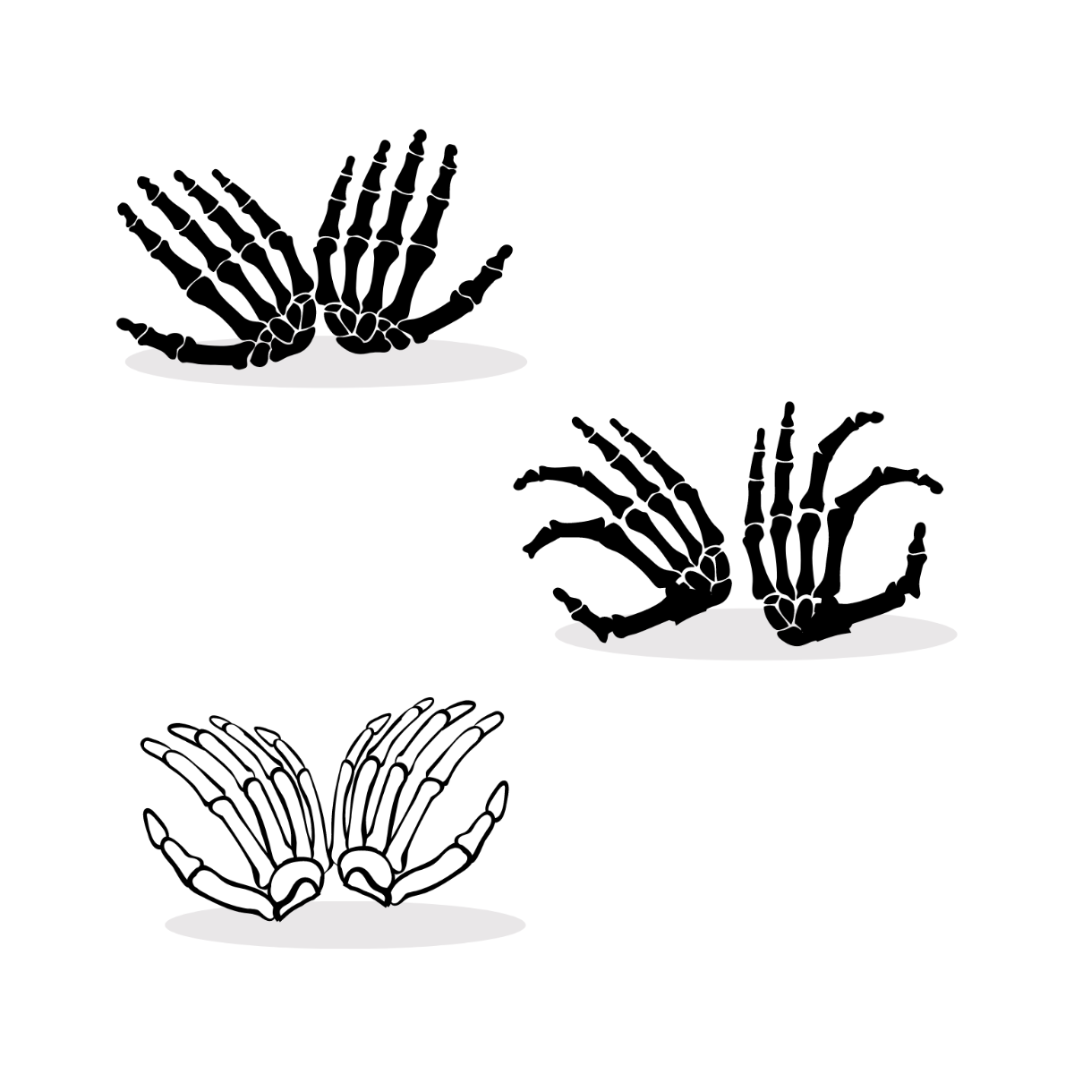 Free Skeleton Hand Vector Template To Edit Online