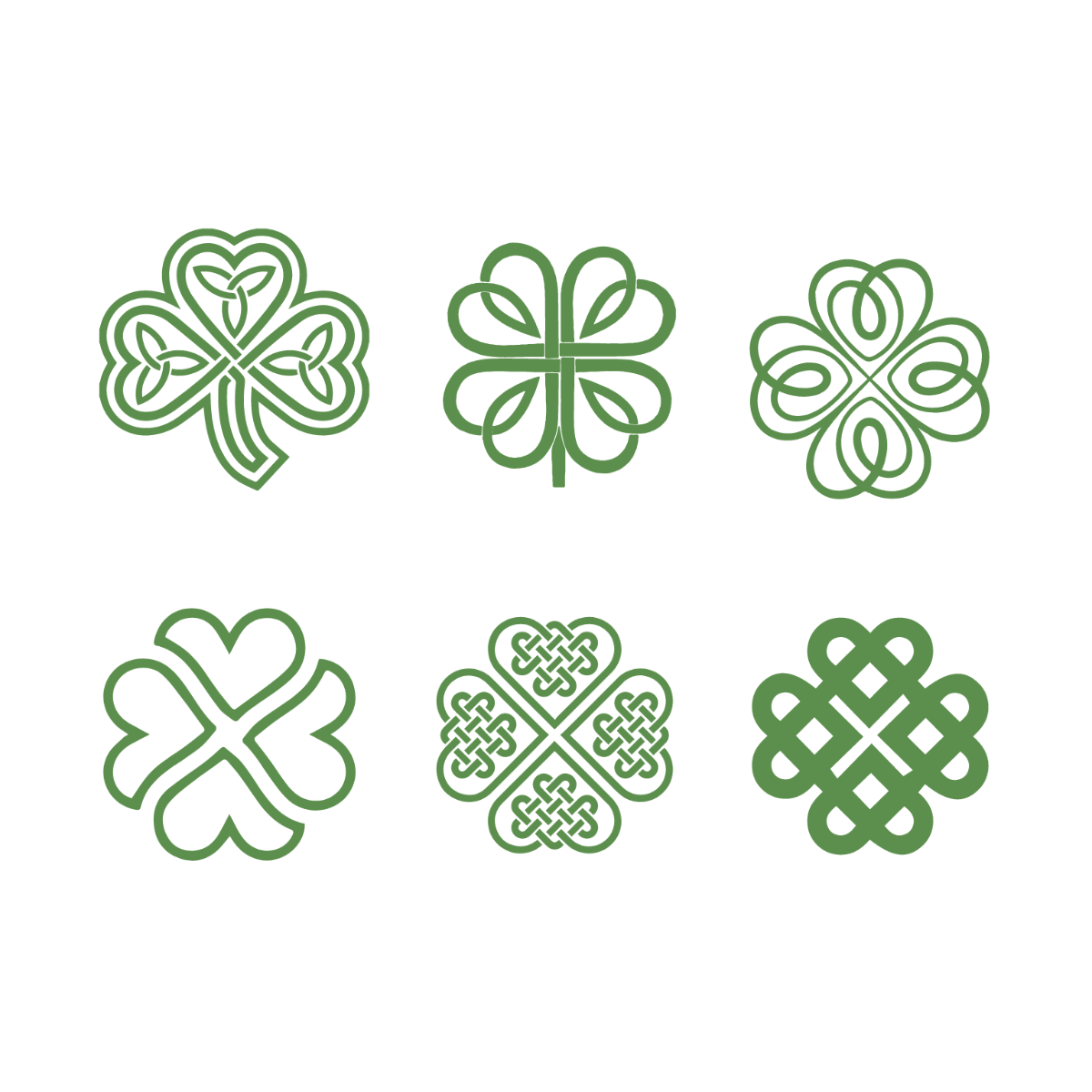 Free Celtic Clover Vector Template