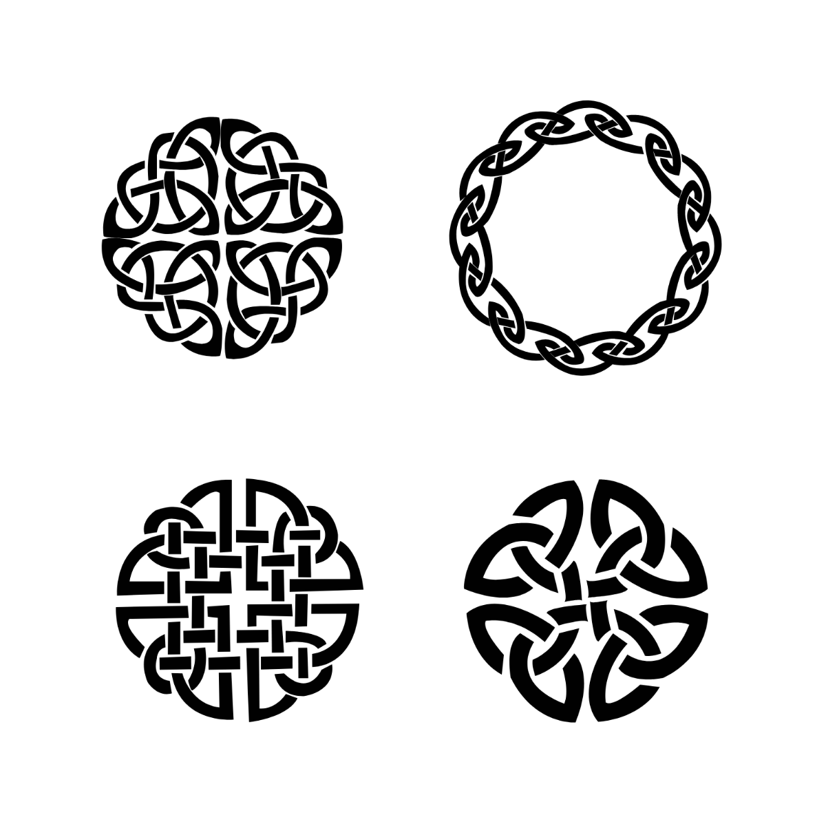 Free Celtic Knot Circle Vector Template