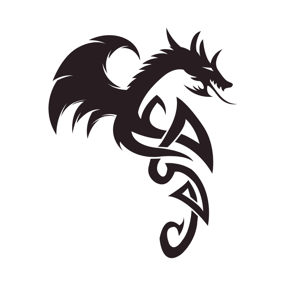 Free Celtic Dragon Vector Template