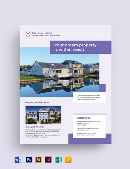 Residential Real Estate Agent Agency Flyer Template
