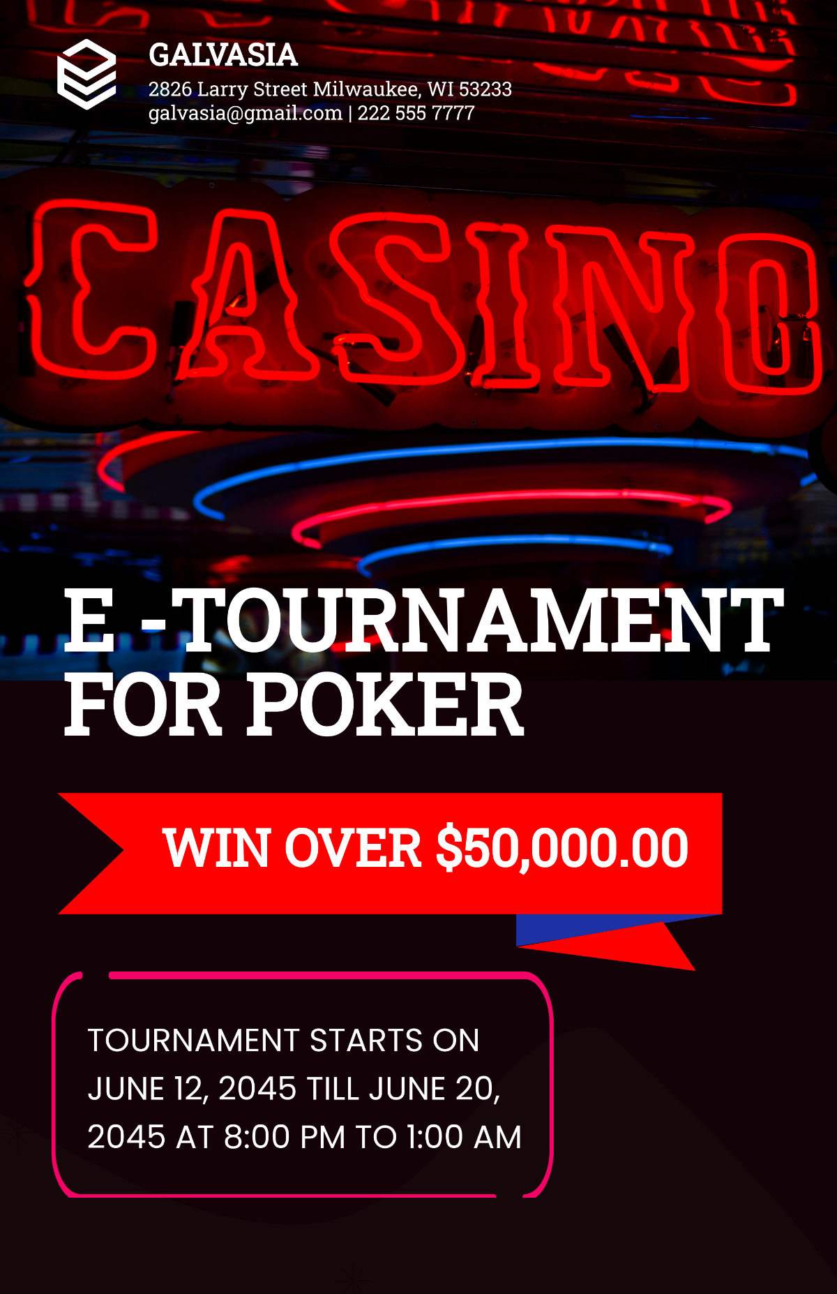 Online Casino Poster Template