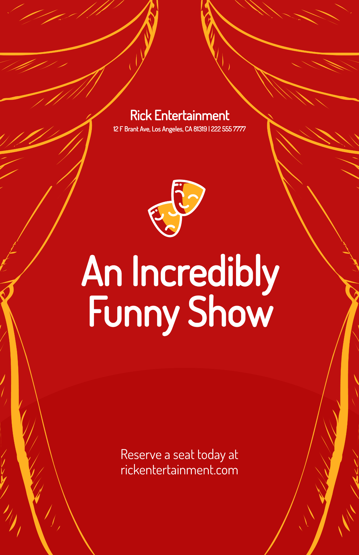 Funny Comedy Show Poster Template