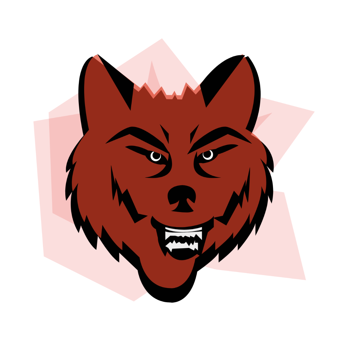 Snarling Wolf Vector Template