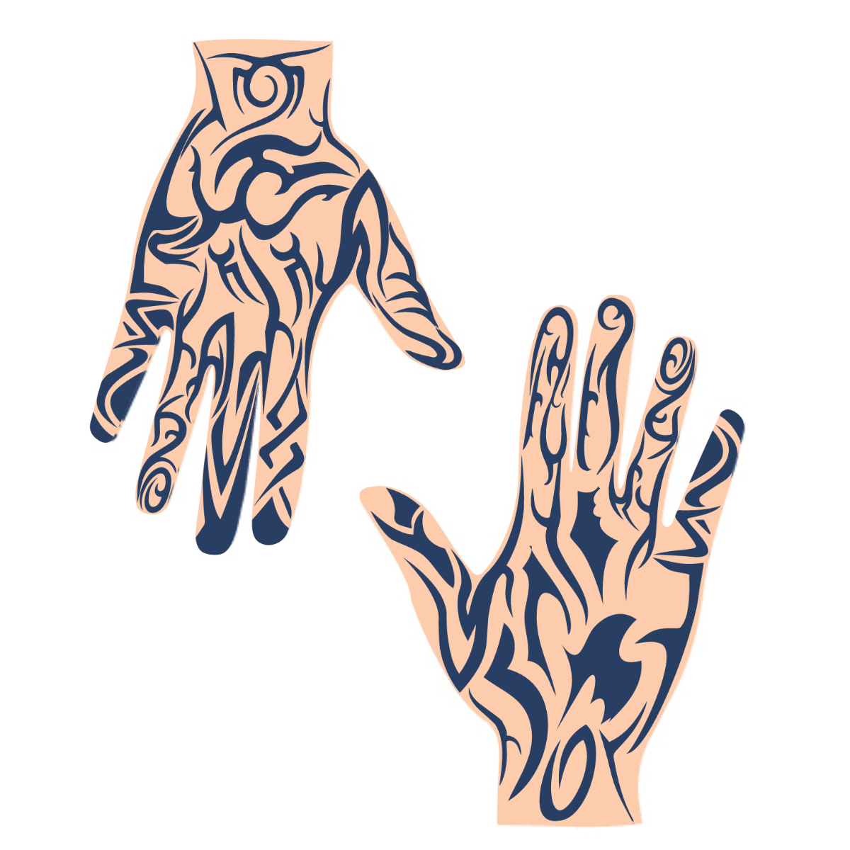 Tribal Hand Vector Template
