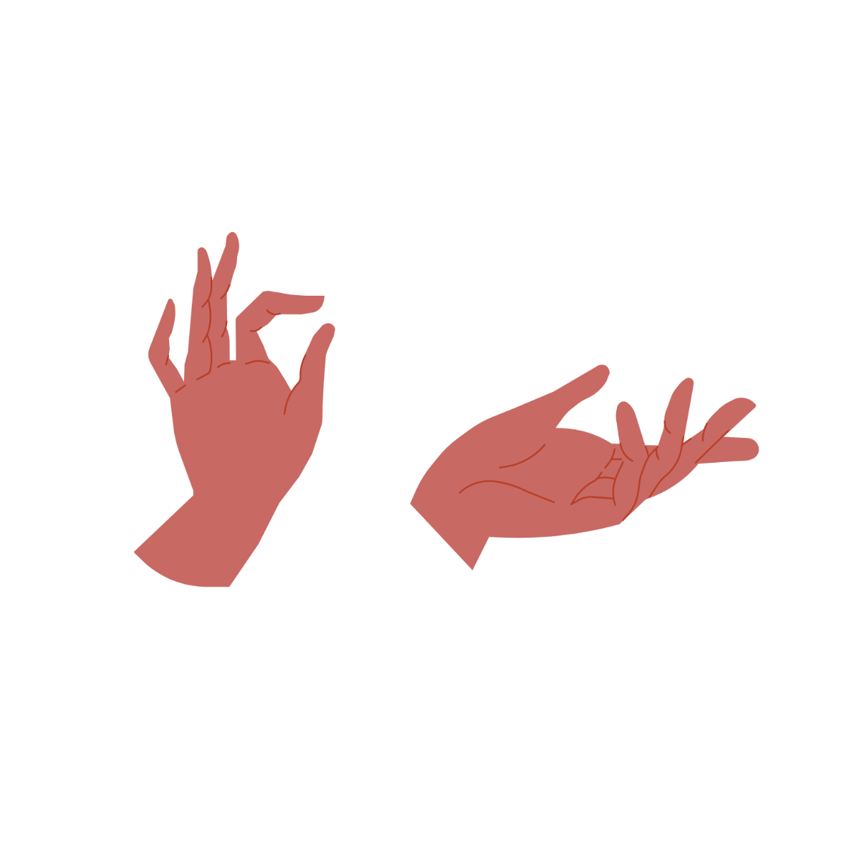 Simple Hand Vector Template