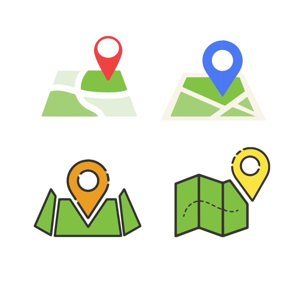 Map Icon Vector Template