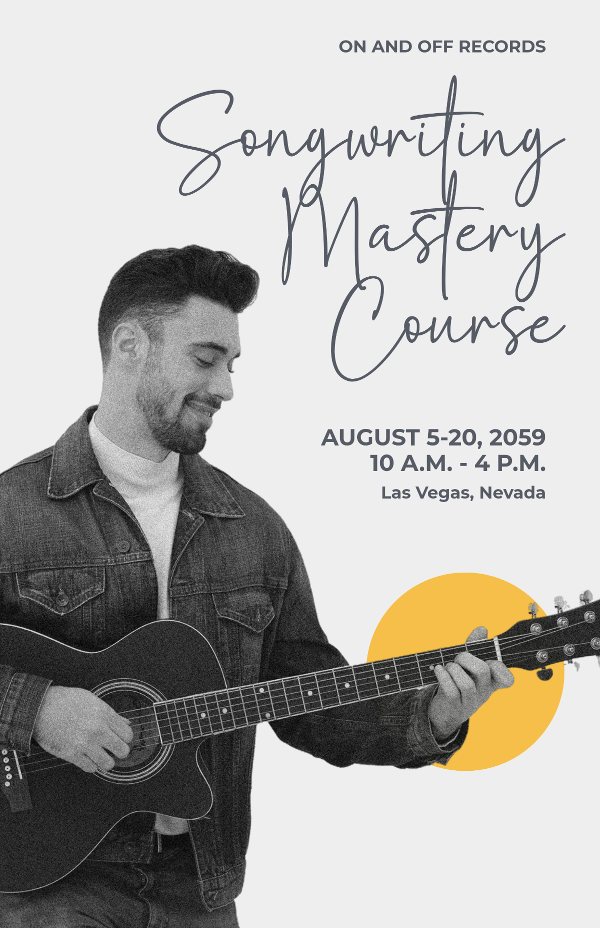 Free Sample Course Poster Template to Edit Online