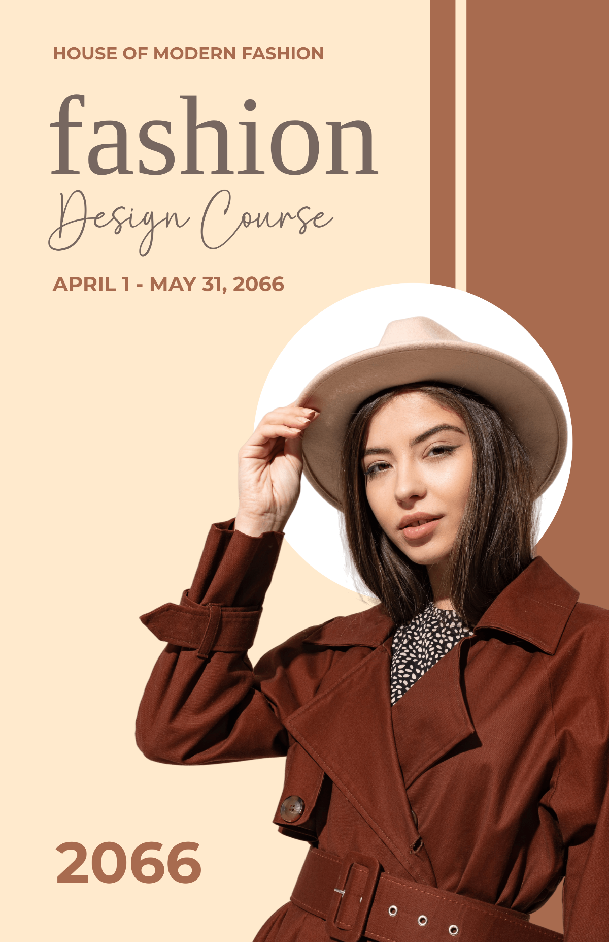 Free Fashion Course Poster Template to Edit Online