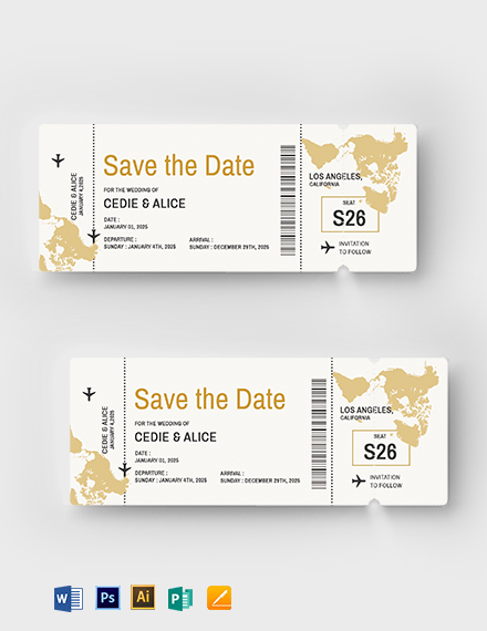 18+ Boarding Pass Invitation Templates - Free Downloads | Template.net