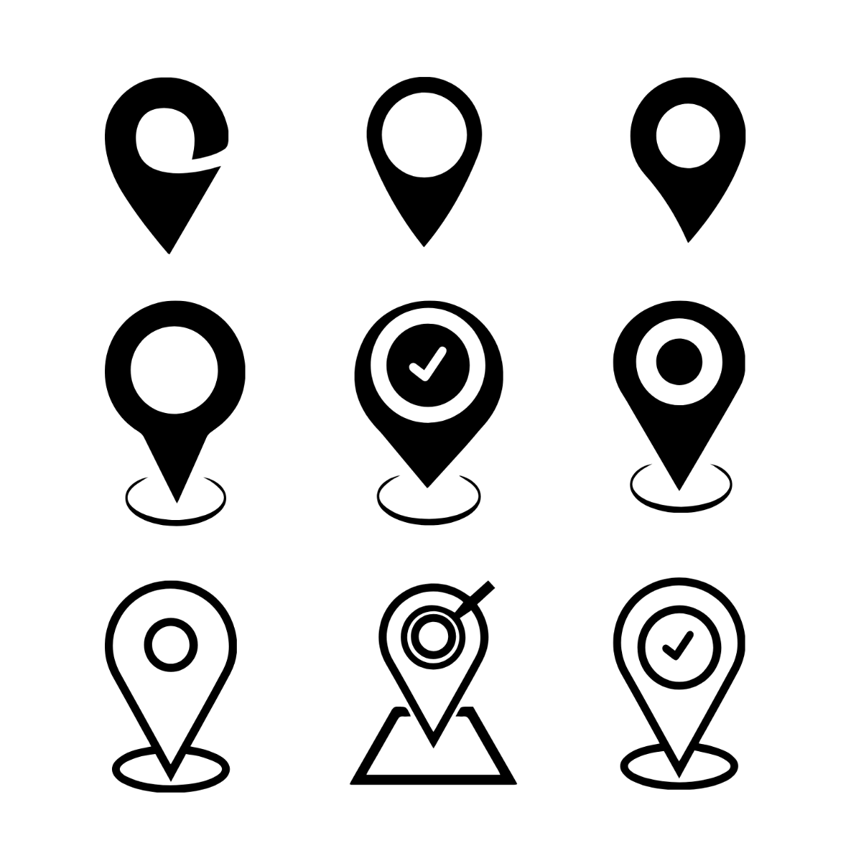 Free Location Symbol Vector Template