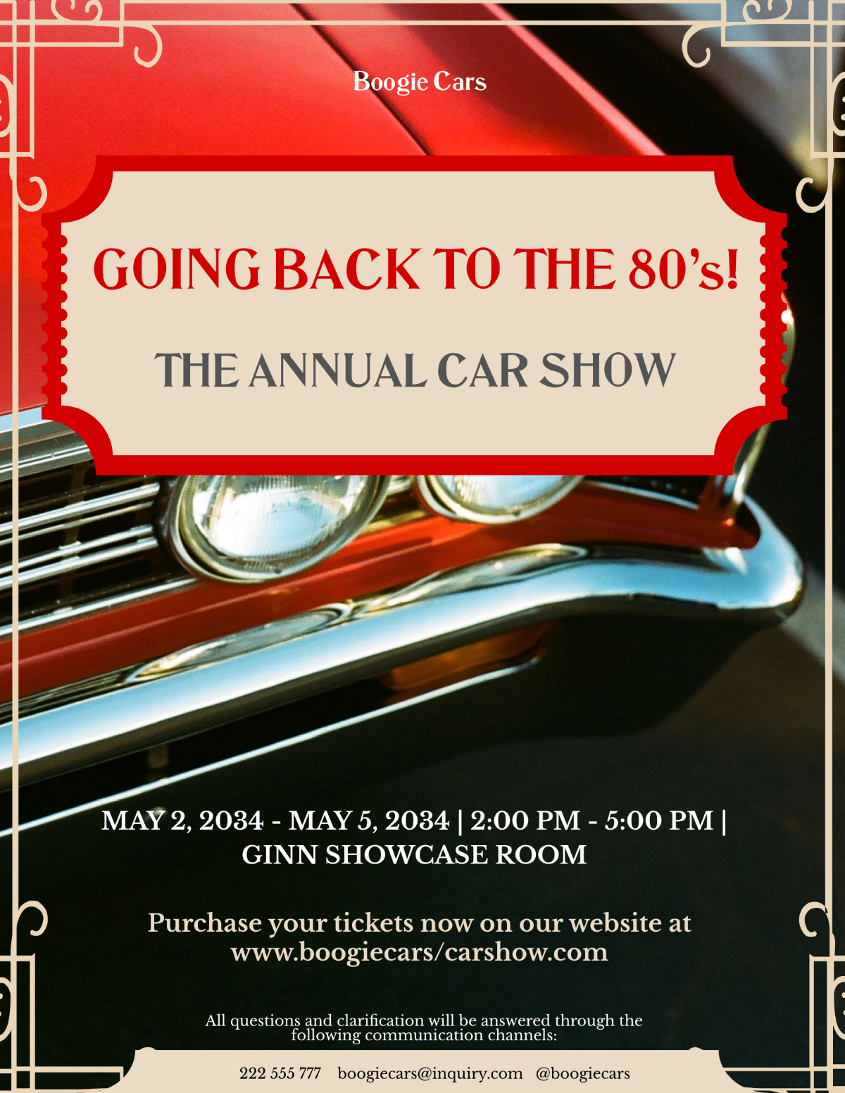 Vintage Car Show Flyer Template