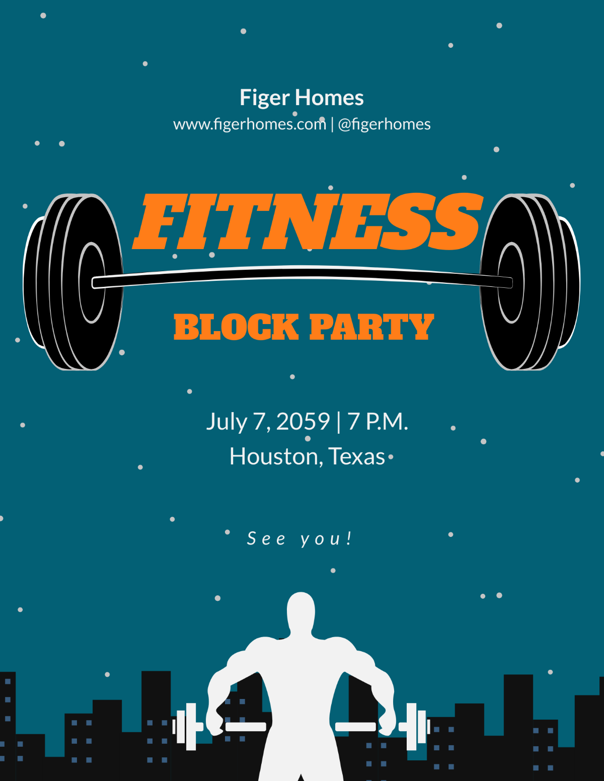 Fitness Block Party Flyer