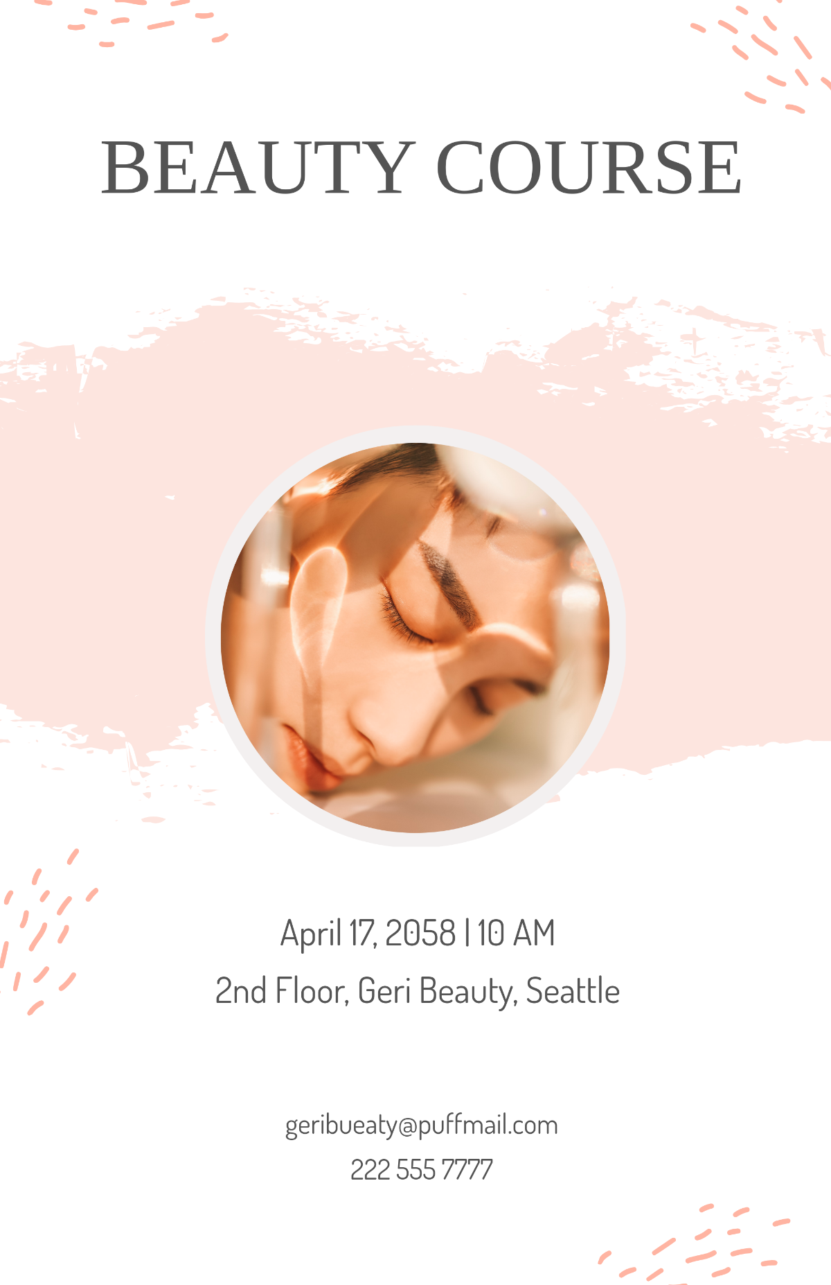Free Beauty Course Poster Template