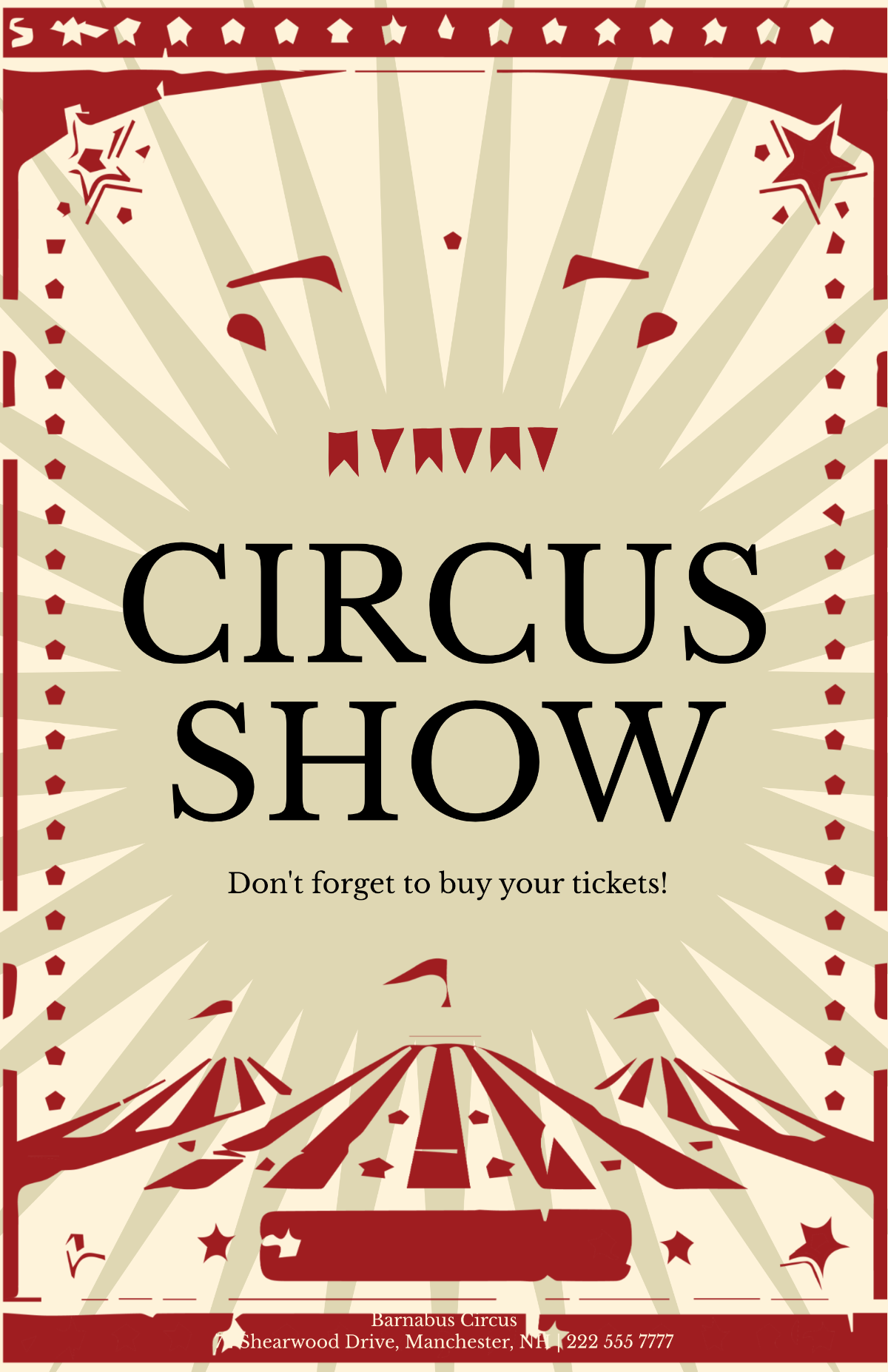 Free Antique Circus Poster Template