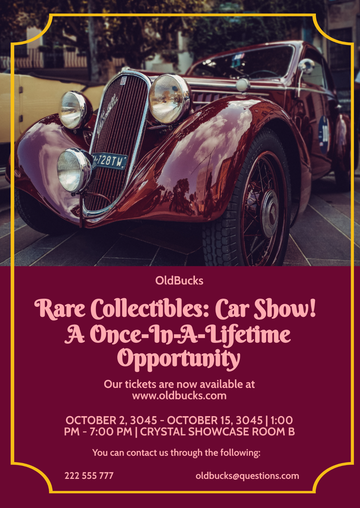 Antique Car Show Flyer Template