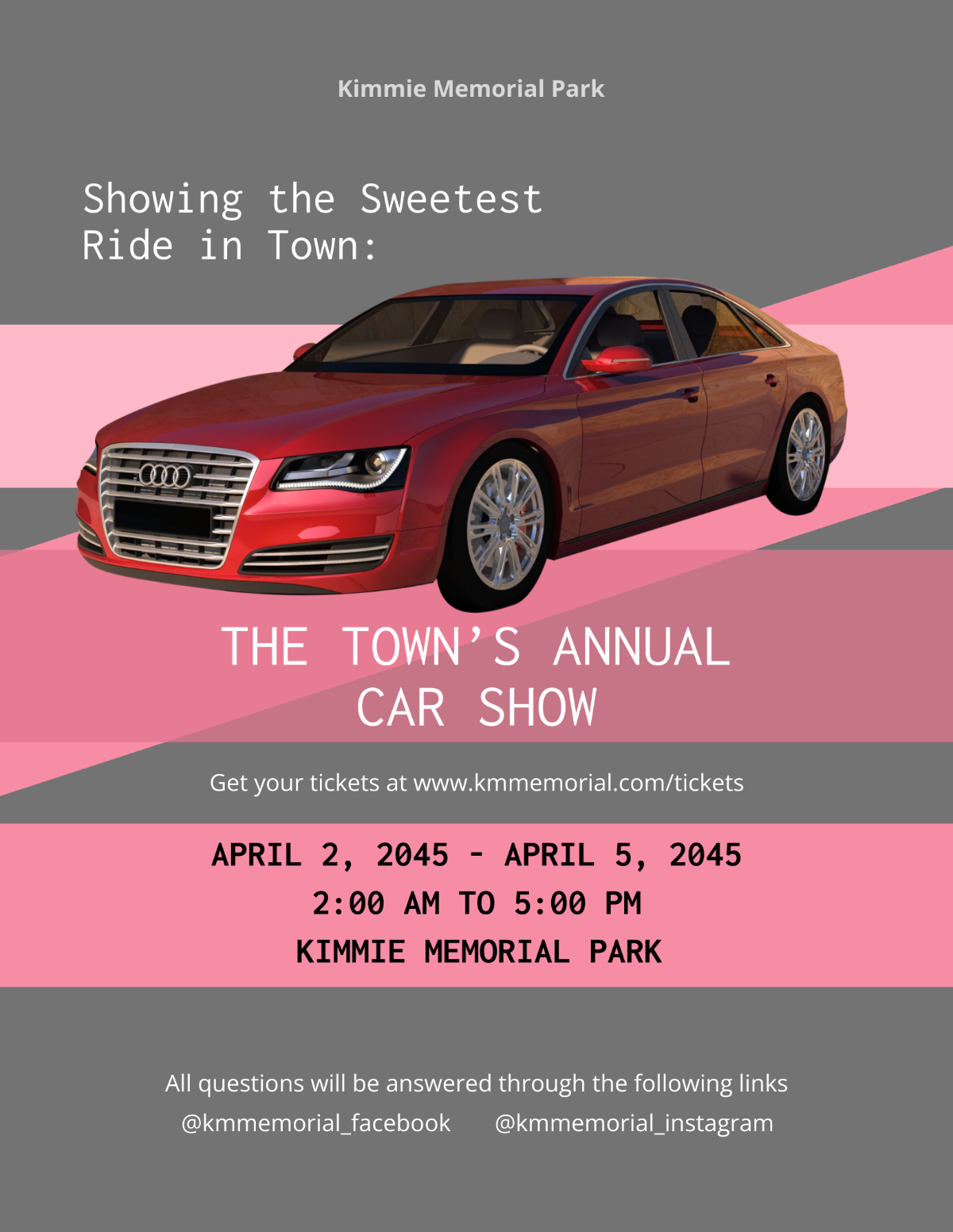 Blank Car Show Flyer Template