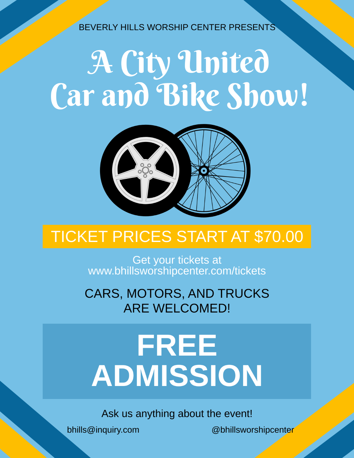 Car And Motorcycle Show Flyer Template - Edit Online & Download