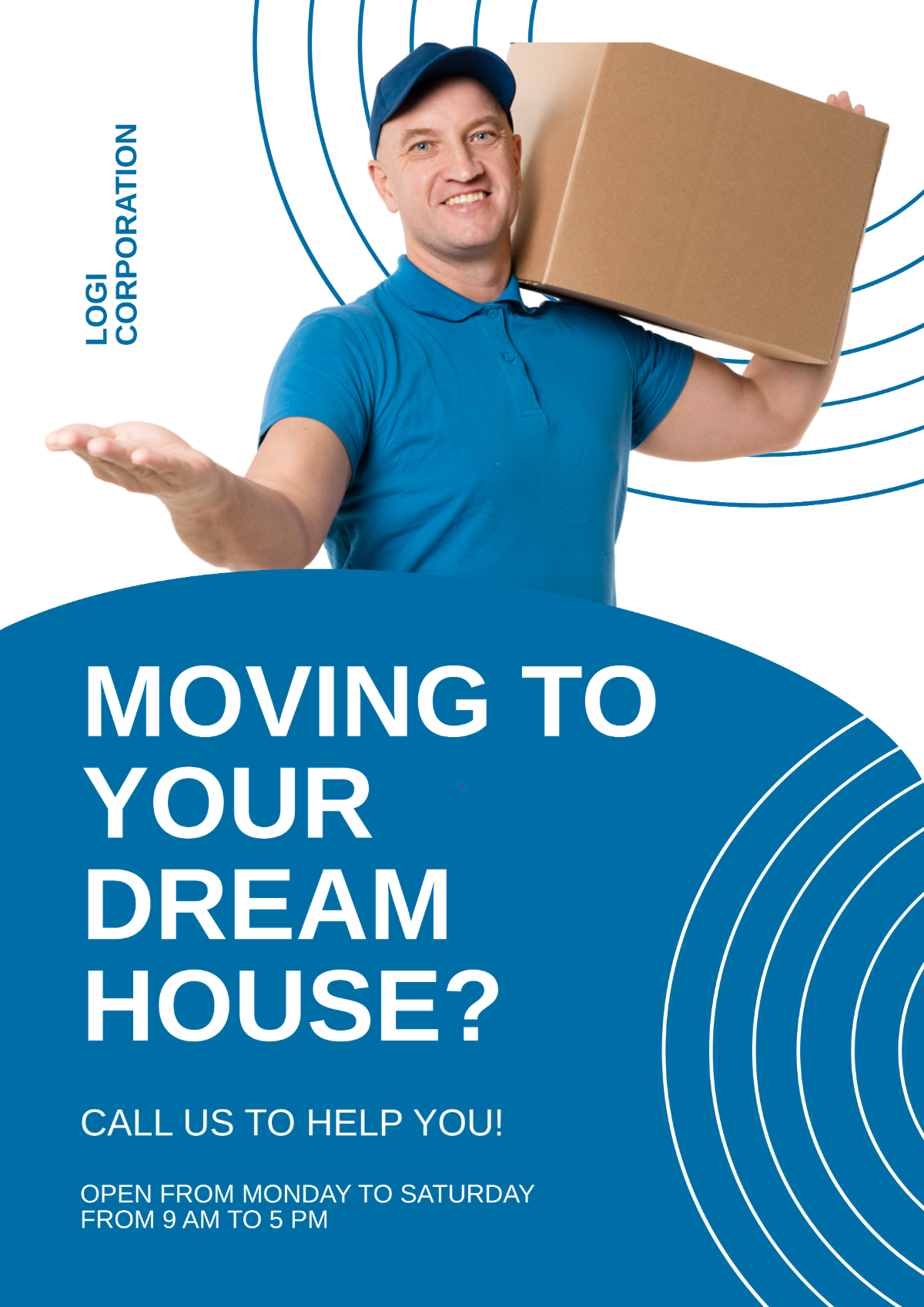 Free Logistics A3 Poster Template