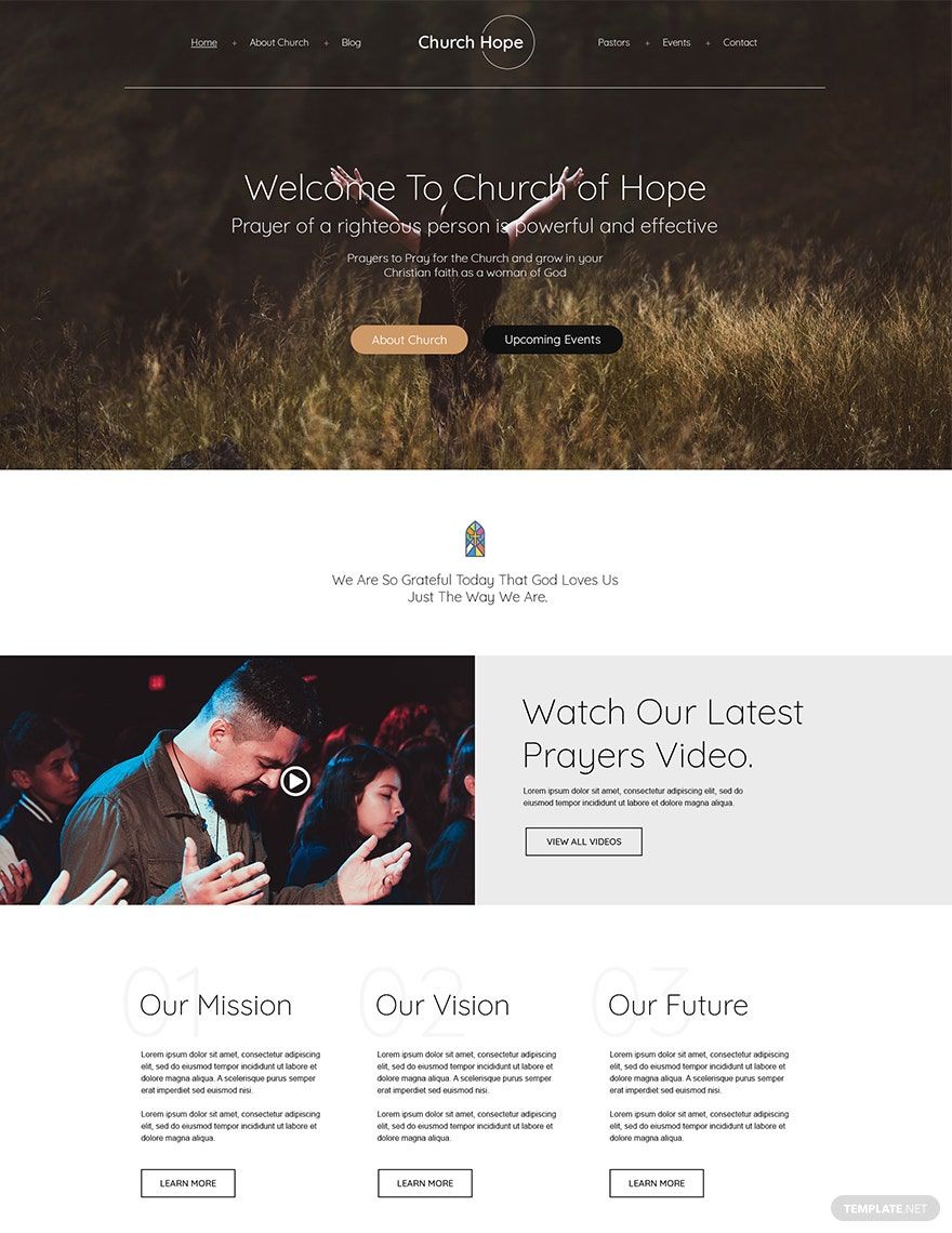 Free Church WordPress Theme/Template