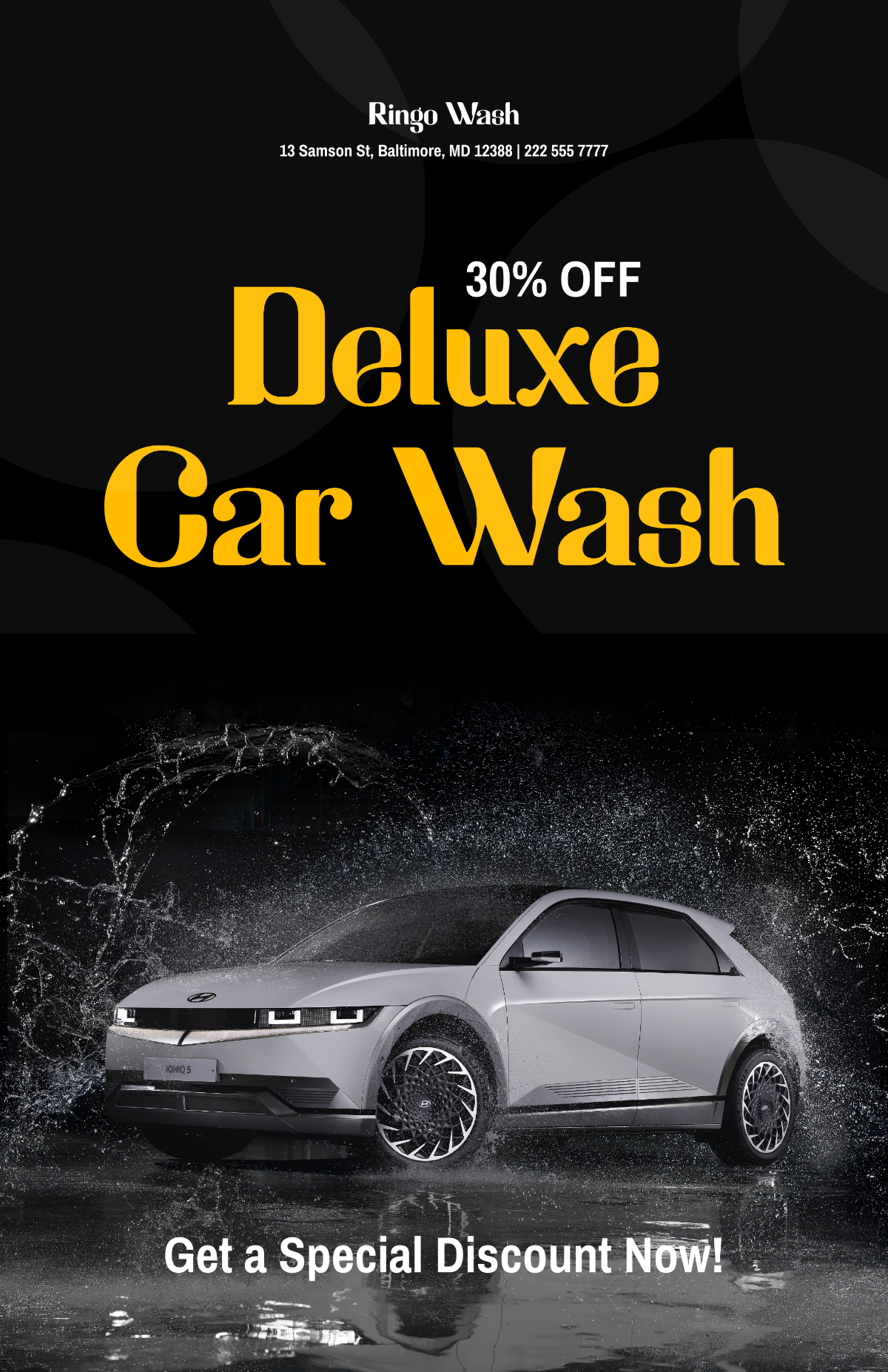 Free Car Wash Special Discount Poster Template