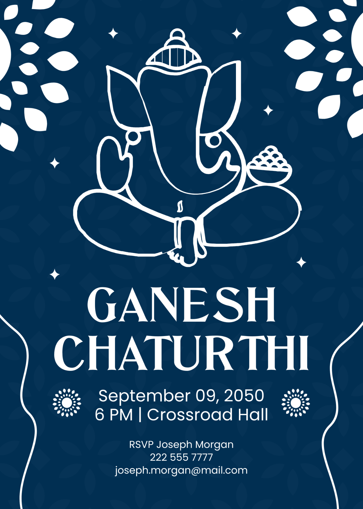 Blue Ganesha Invitation