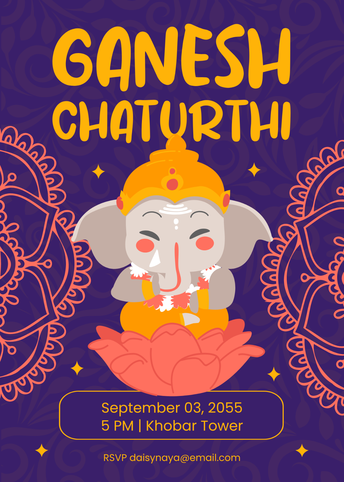 Ganesh Chaturthi Invitaton Template