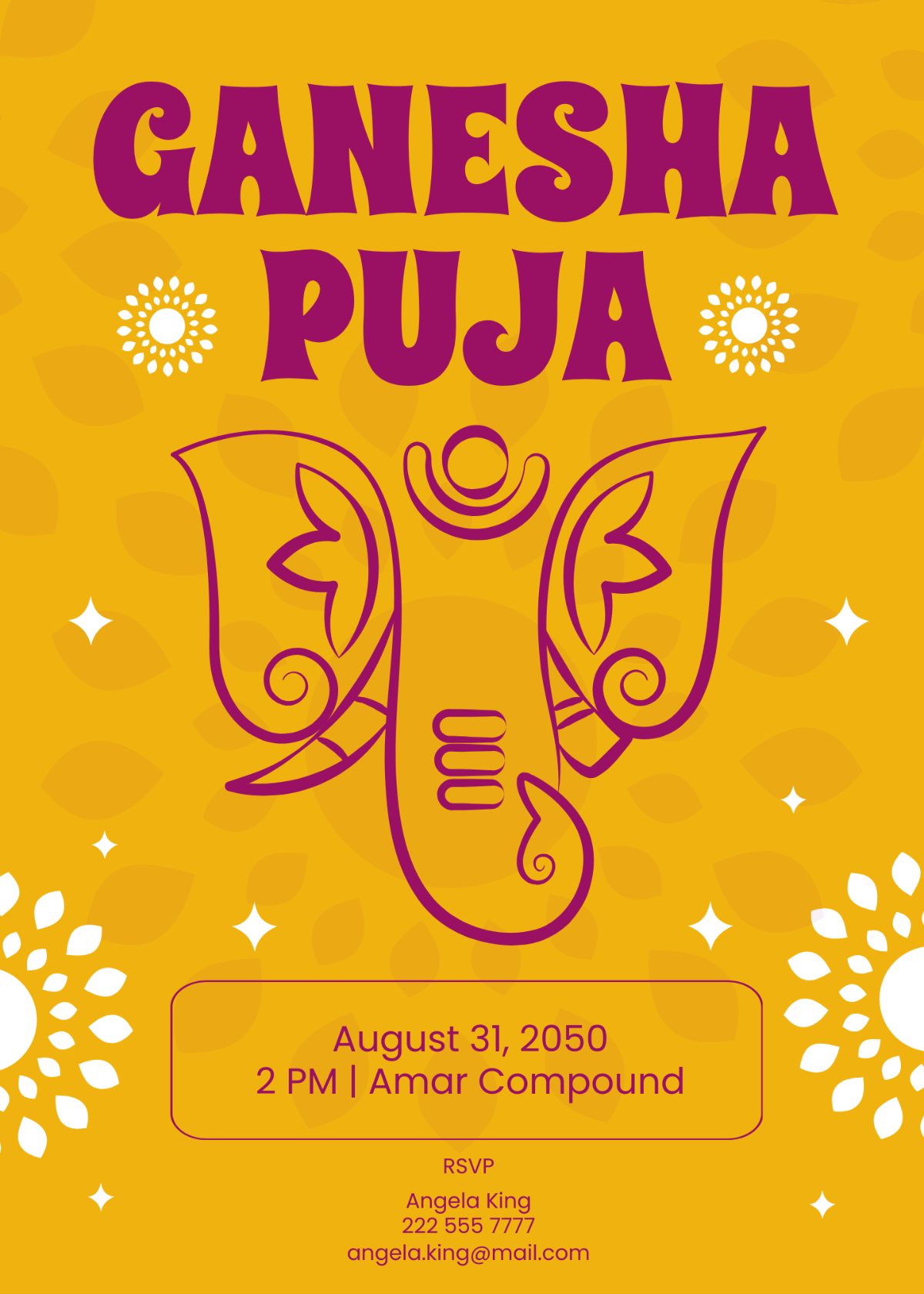 Ganesha Puja Invitation