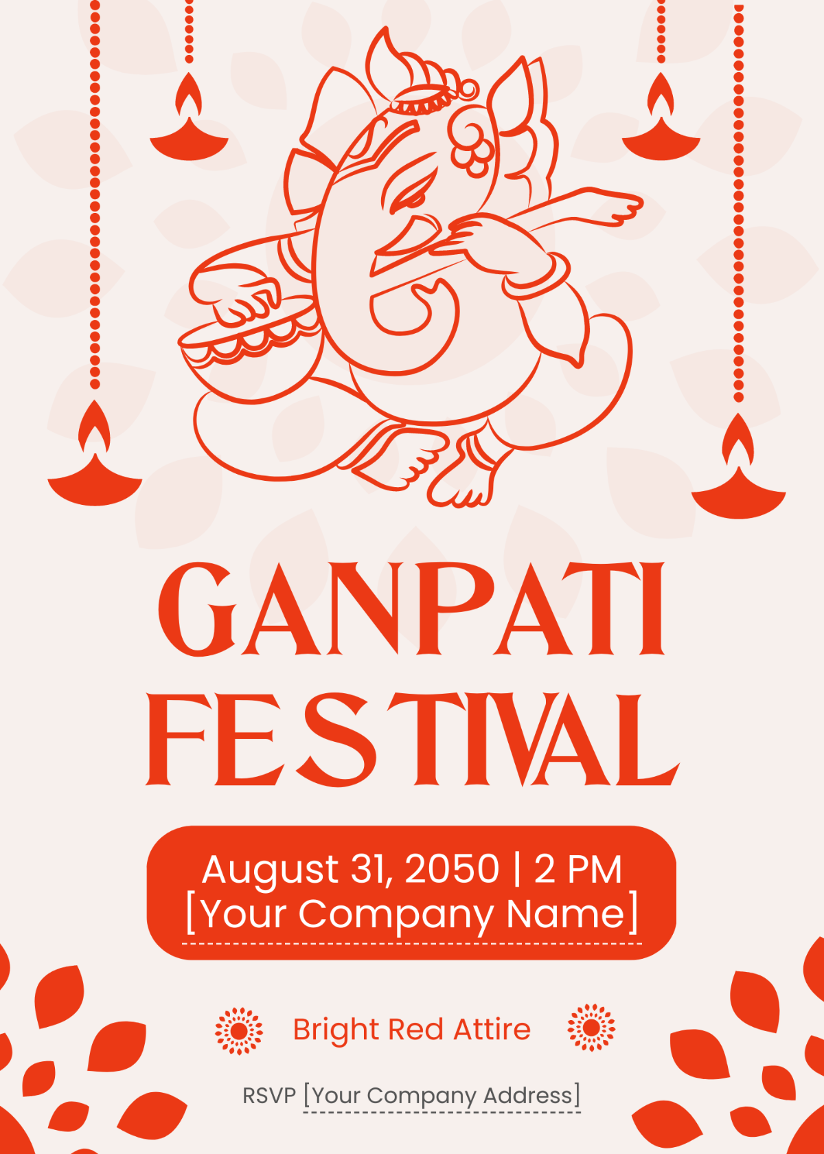 Free Ganpati Invitation Template