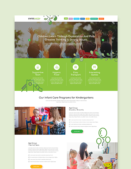 Sample Kindergarten WordPress ThemeTemplate