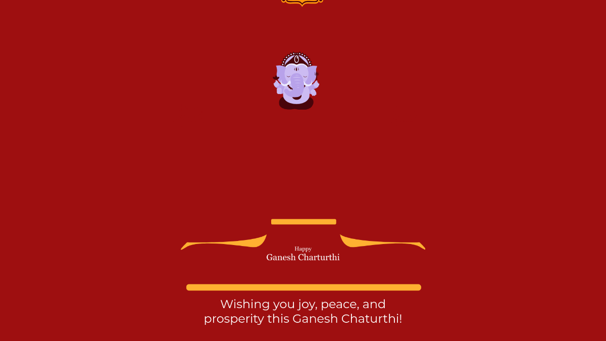 Free Ganesh Chaturthi Wishes Background Template to Edit Online