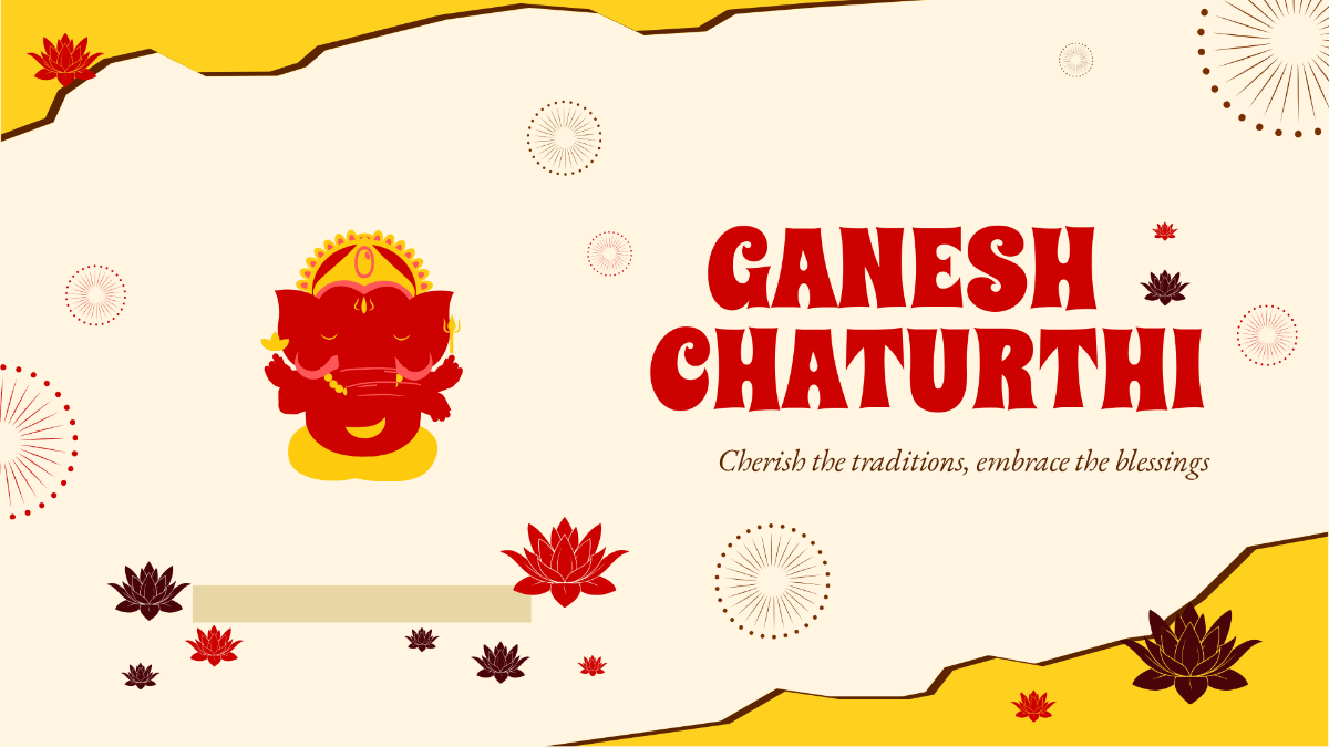 Free Ganesh Chaturthi Cartoon Background Template to Edit Online