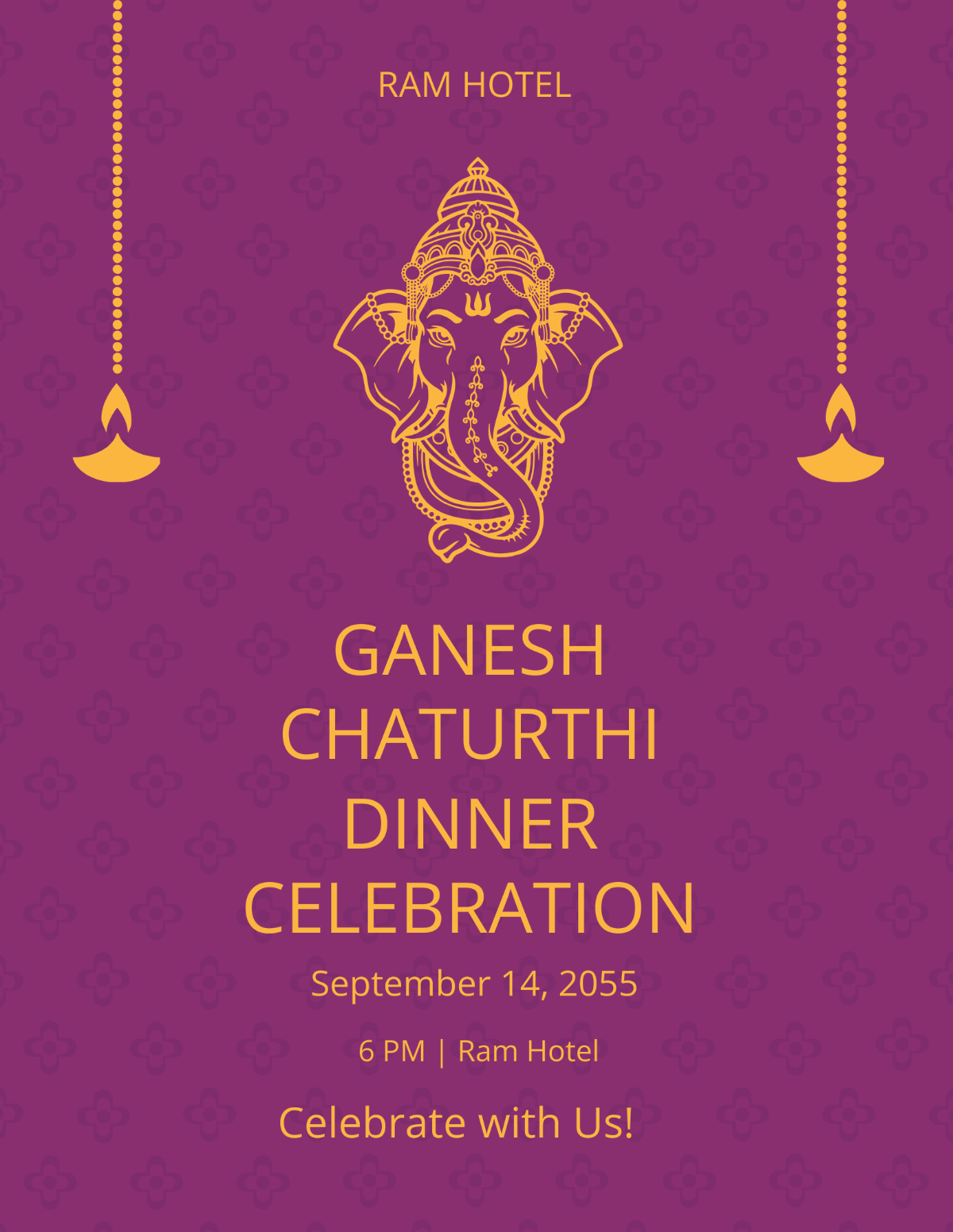 Ganesh Chaturthi Flyer Template - Edit Online & Download