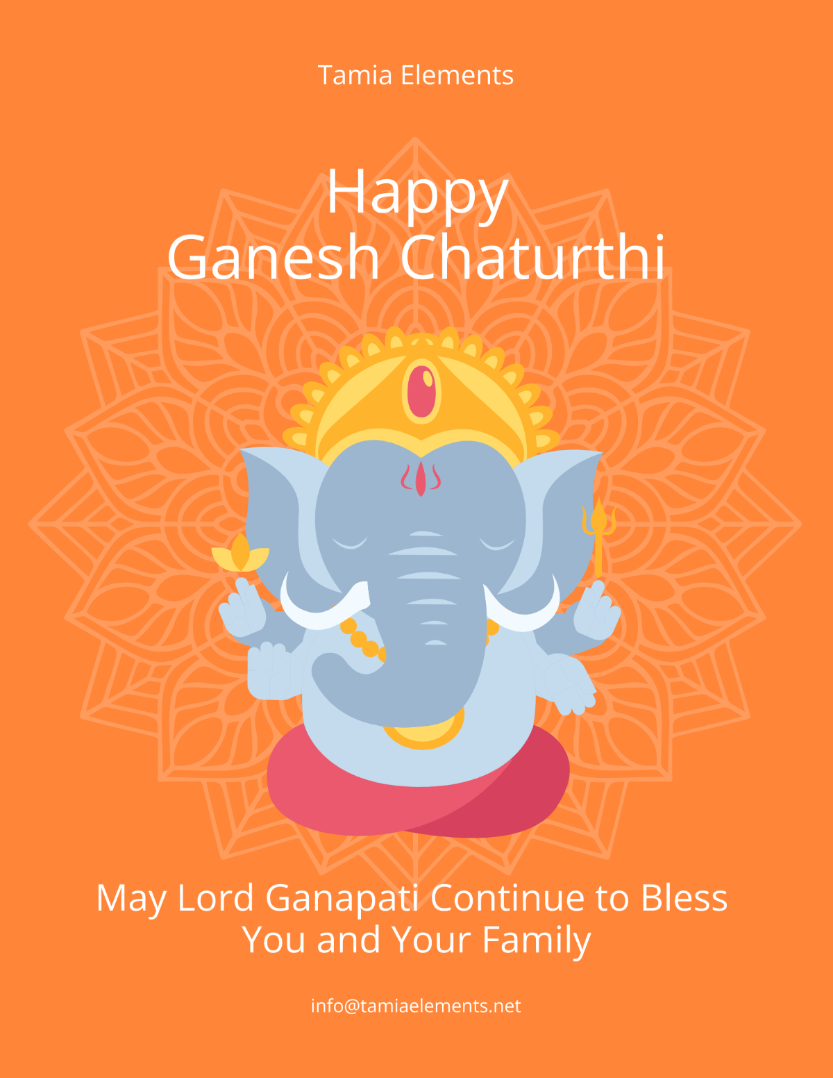 Happy Ganesh Chaturthi Flyer Template - Edit Online & Download