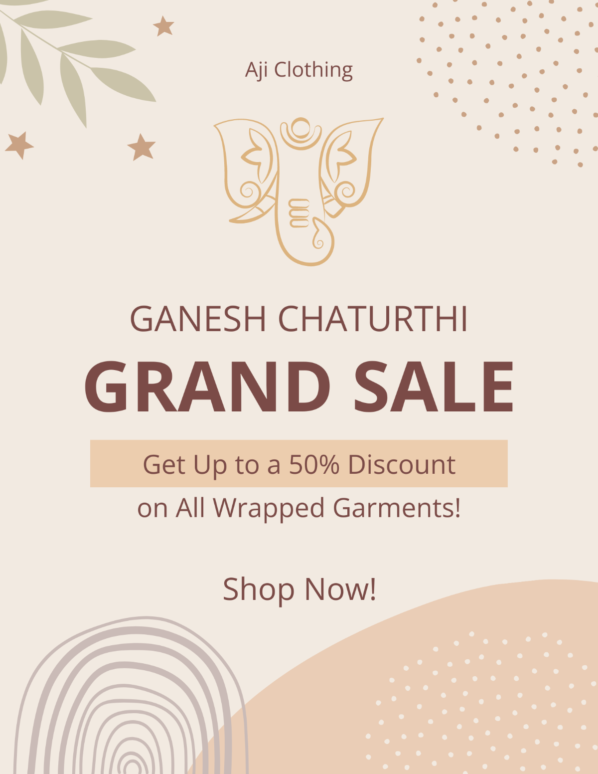 Ganesh Chaturthi Sale Flyer Template