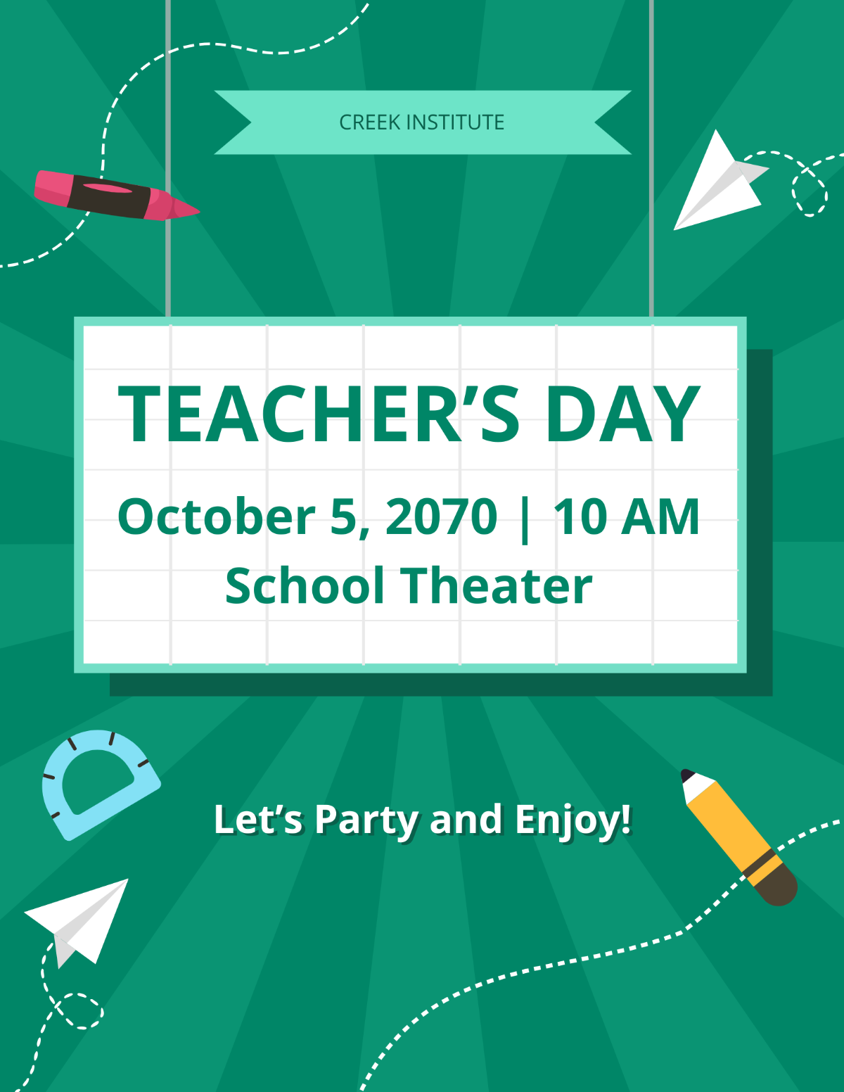 Teacher's Day Flyer Template - Edit Online & Download