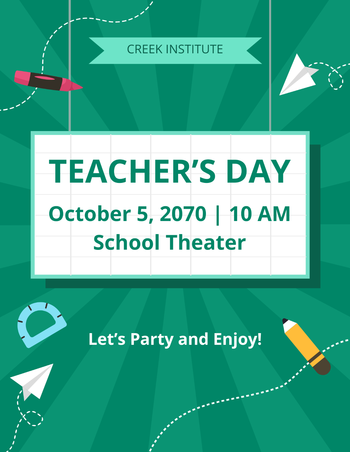 Teacher's Day Flyer Template