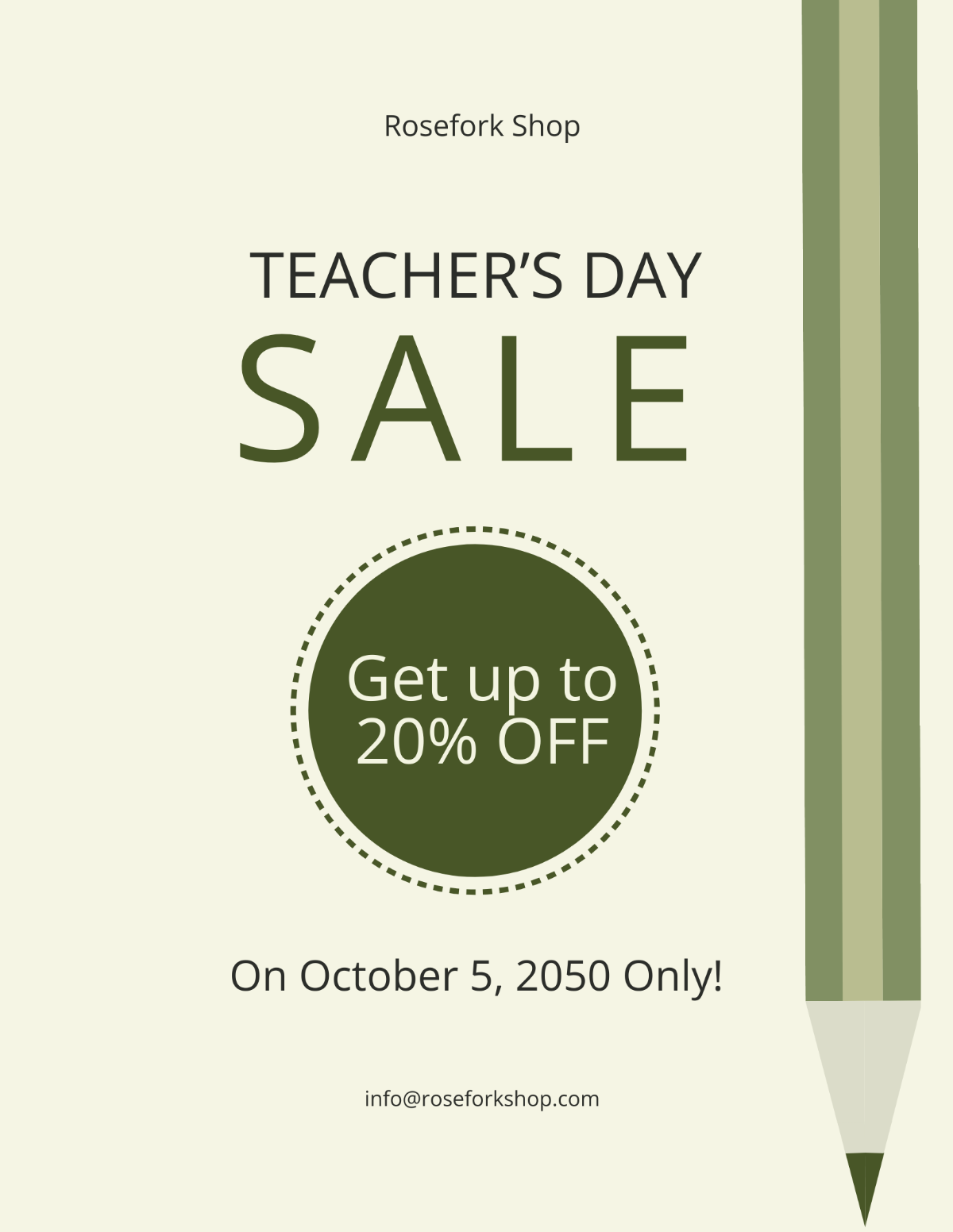 Teachers' Day Sale Flyer Template - Edit Online & Download