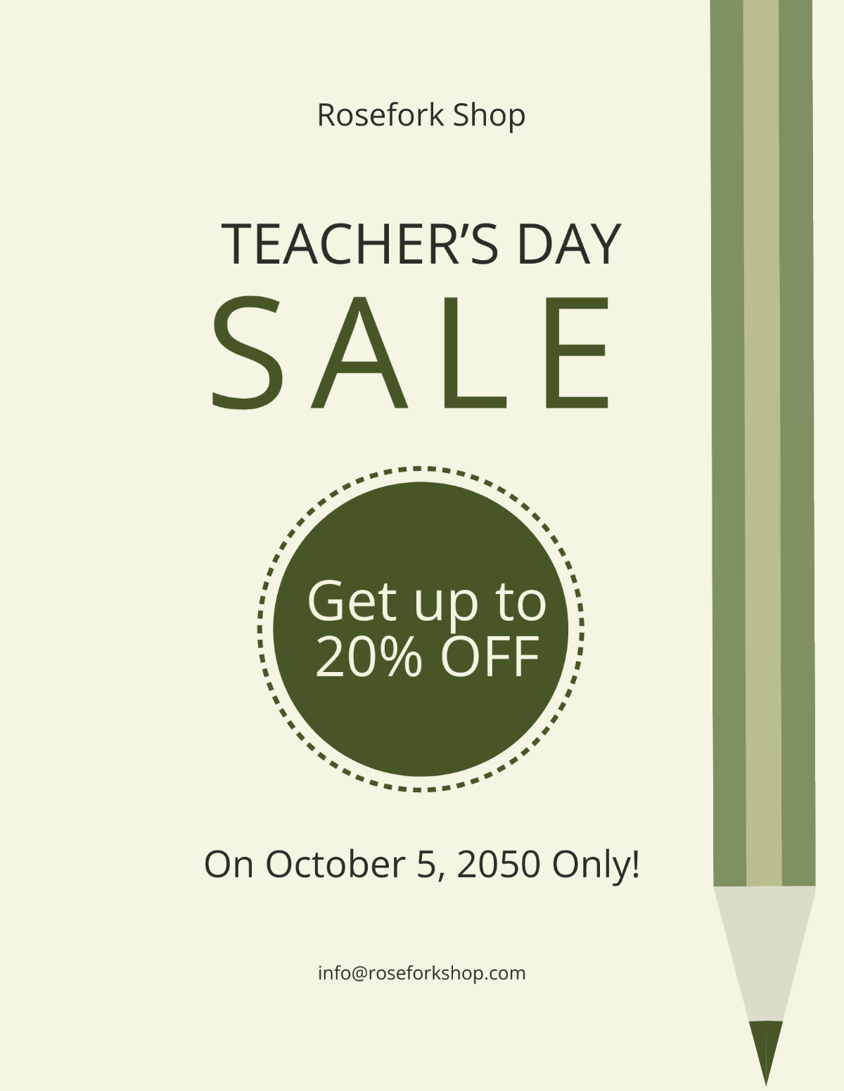 Teachers' Day Sale Flyer Template