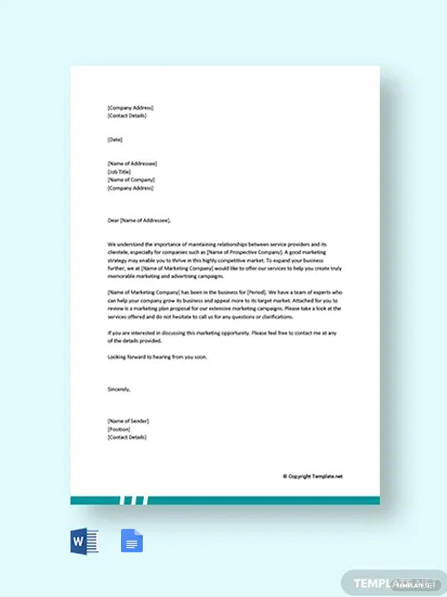 Marketing Letter for Services