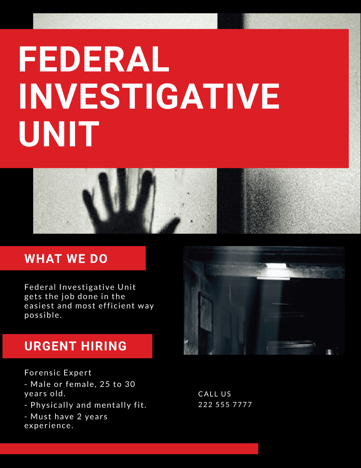 Free Investigator Flyer Template