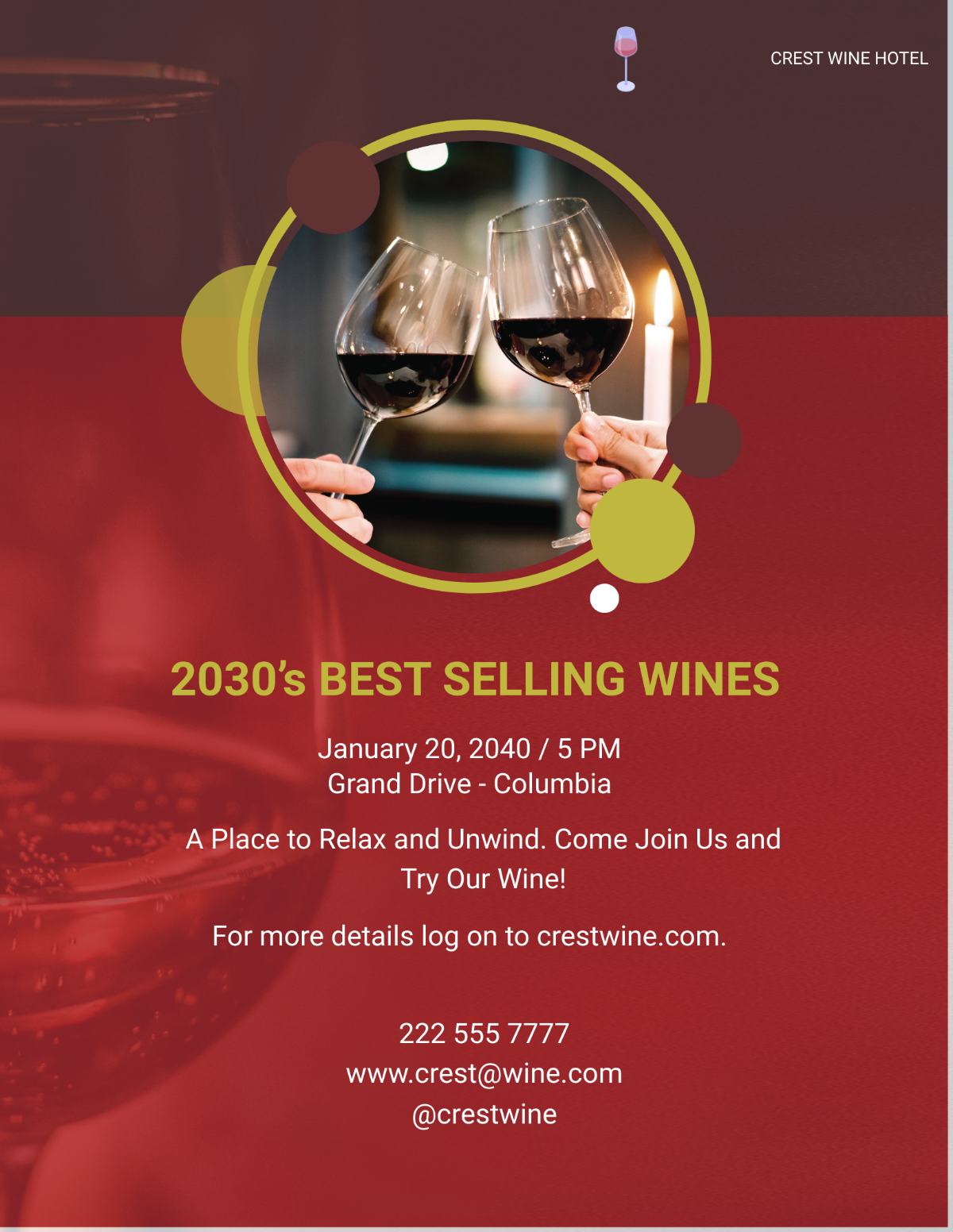 Wine Country Hotel Flyer