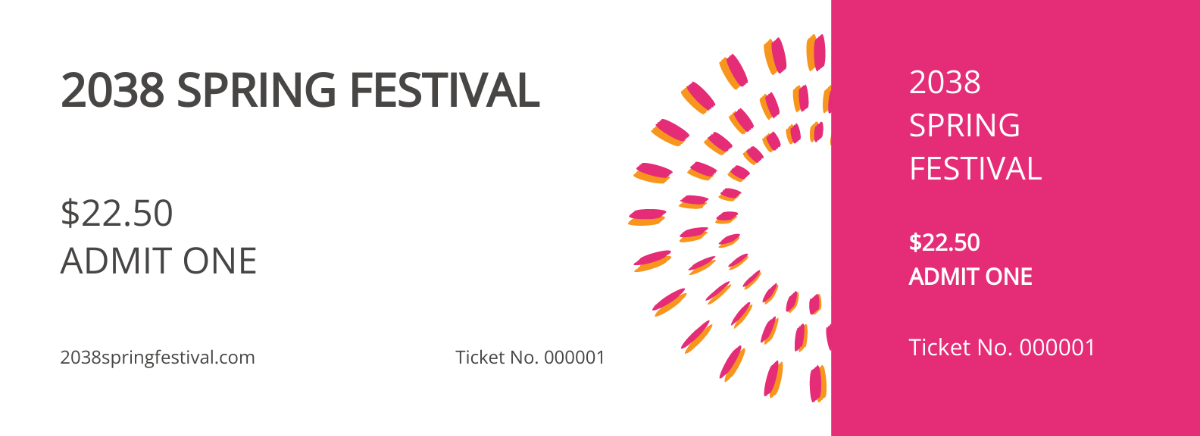 Simple Festival Ticket Template