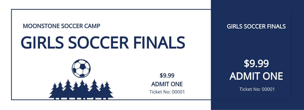 Soccer Camp Ticket Template