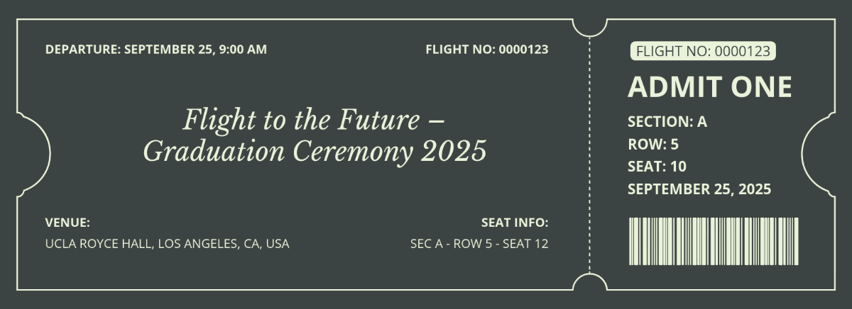 Free Graduation Boarding Pass Ticket Template to Edit Online