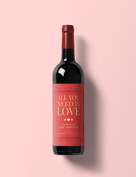 FREE Valentines Day Wine Label Template: Download 121+ Labels in PSD ...