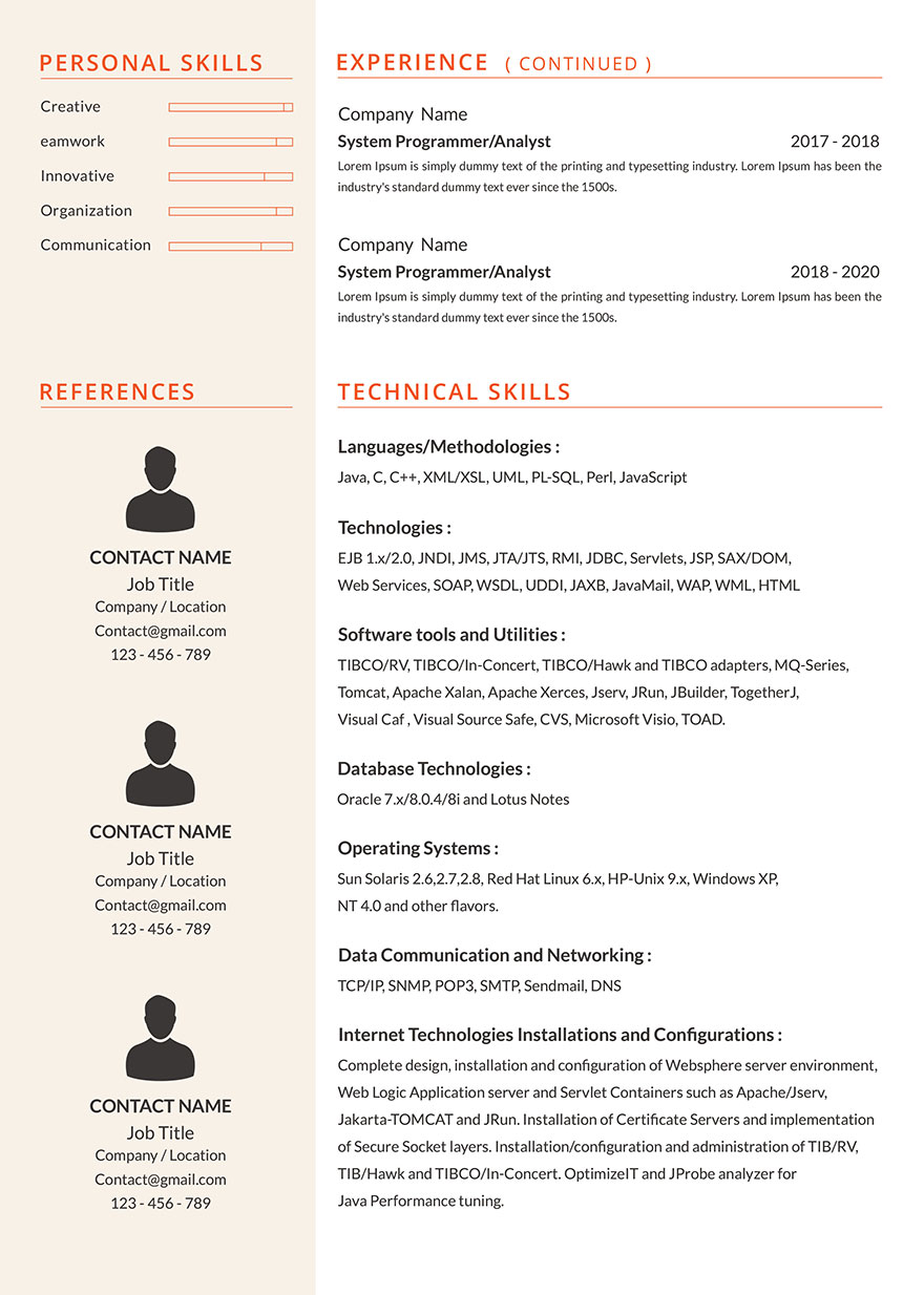 Senior Java Developer Resume - Word, Apple Pages, PSD, Publisher ...