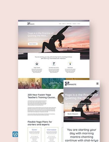 Free Yoga Instructor PSD Website Template Download in PSD Template net