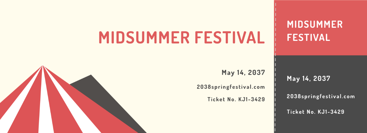 Free Blank Festival Ticket Template